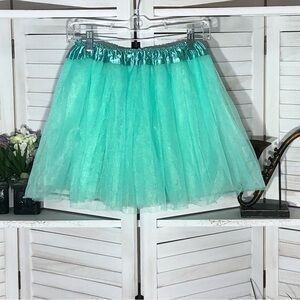 Aqua Green Lace ballerina balletcore fairy Tutu Skirt costume cosplay Sz S M